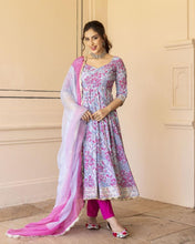 Load image into Gallery viewer, Anarkali Cotton suit (Deep Neck)
