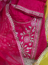 Load image into Gallery viewer, Anarkali Cotton Jaquard Suit
