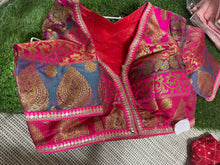 Load image into Gallery viewer, Vneck Royal  Banarasi Brocade blouse
