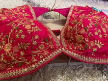 Load image into Gallery viewer, Pink and Gold Multi thread Sabya blouse
